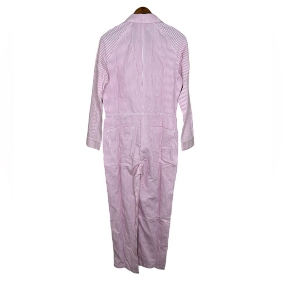Outerknown Women's Station Pink Striped Jumpsuit - Picture 9 of 11